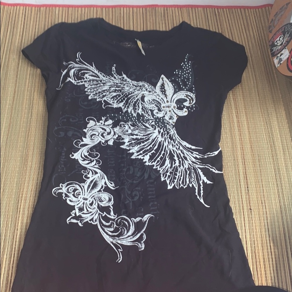 Black detailed shirt